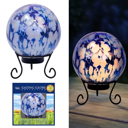 Alpine GAZING BALL LED BLU 8" HGY308A-TM